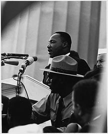 Martin Luther King at the March on Washington, 1963. Photo source: Archives.org